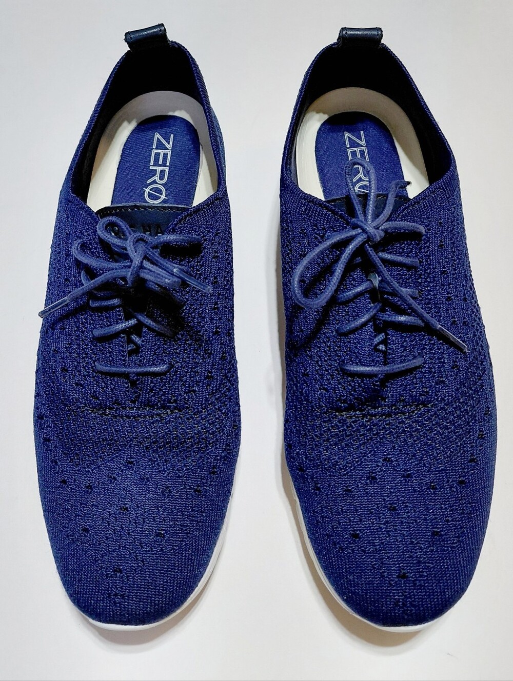 COLE HAAN Zerogrand  Women's  Stitchlite Wingtip Oxford Navy Sneakers Size 8.5B